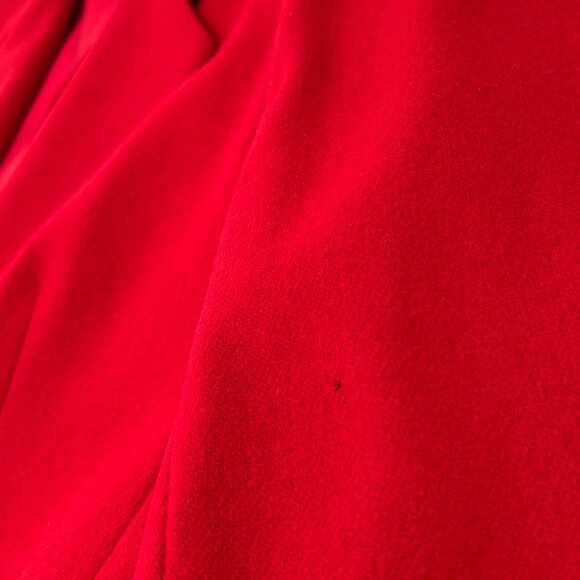 Vintage Dumas 100% Wool Women's Holiday Red Blazer Large 8-10 / Made in the USA - Picture 9 of 16